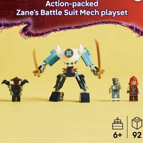 LEGO 🐣 Easter Basket Must-Have! NEW LEGO NINJAGO Zane Mech 🥷Sealed SET 71827 - Picture 11 of 14